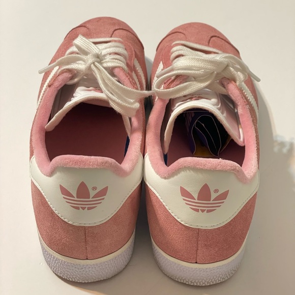 adidas Gazelle Pink and White Sneakers - Picture 11 of 12